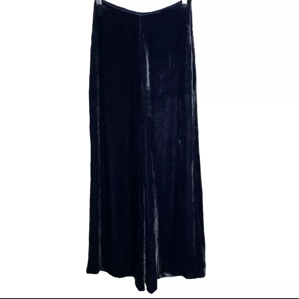 Staud Royal Blue Velvet High Rise, Wide Leg Trouser Trousers // Pant Pants 2